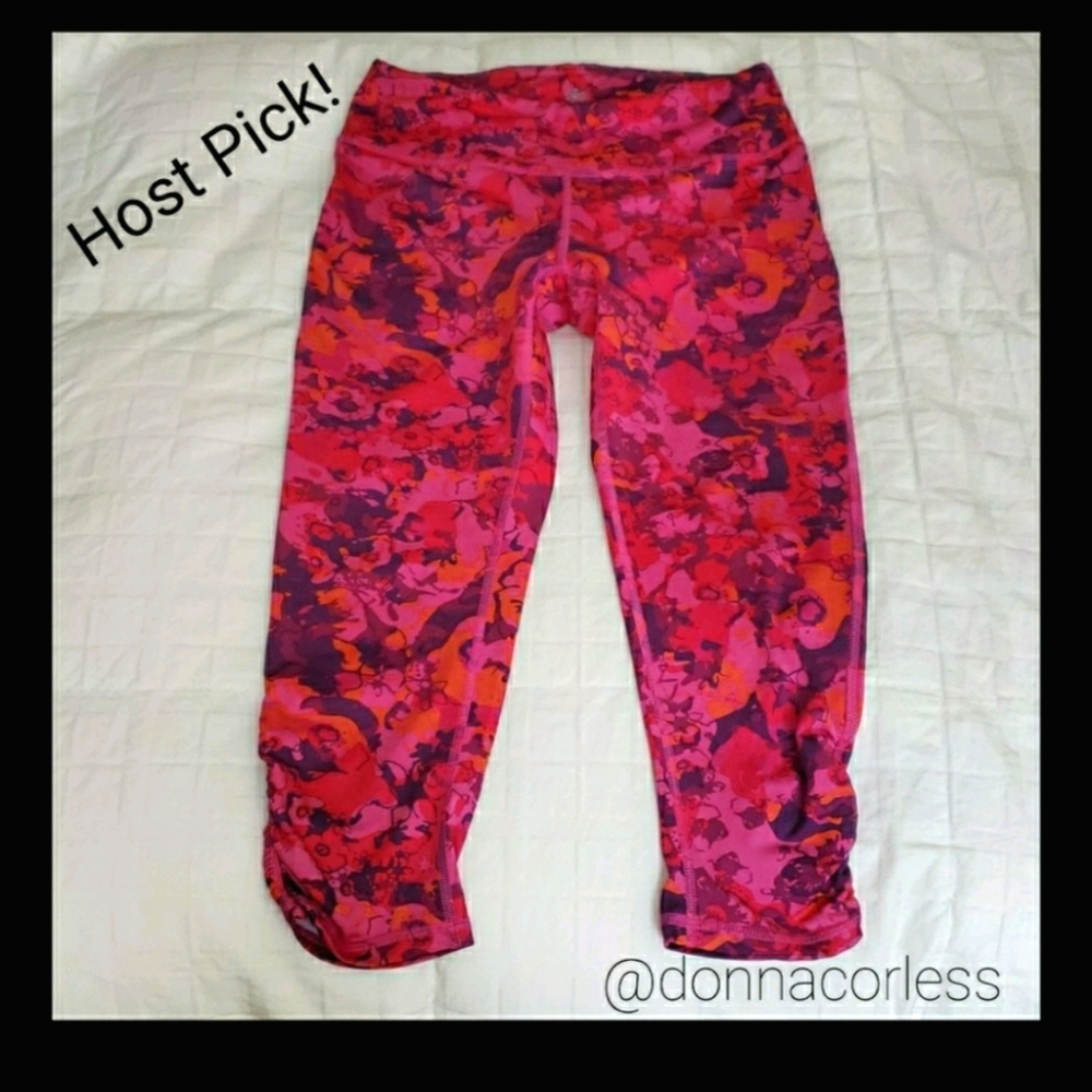 Gaiam Pink Purple Yoga Capri Pants NWOT S